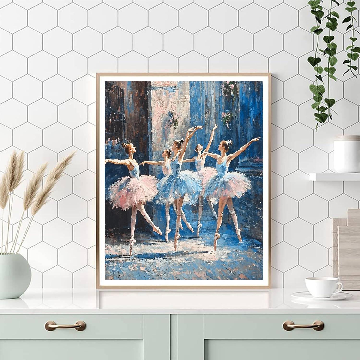 Edgar Degas Inspired Whimsical Urban Ballet  Painting By Numbers Kit