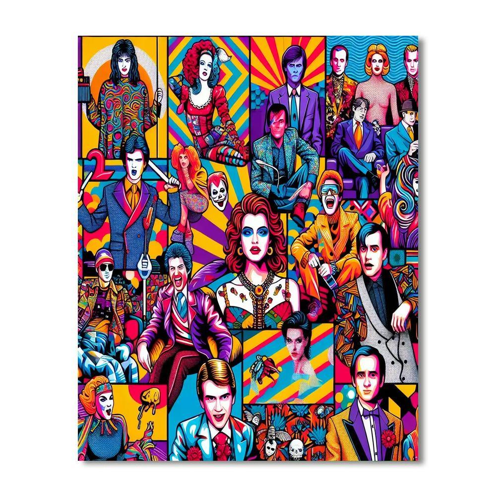 Retro Pop Culture Explosion DIY Paint By Numbers
