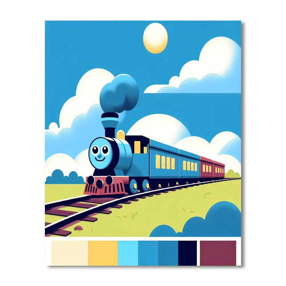 Brave Little Train Paint By Numbers Kits