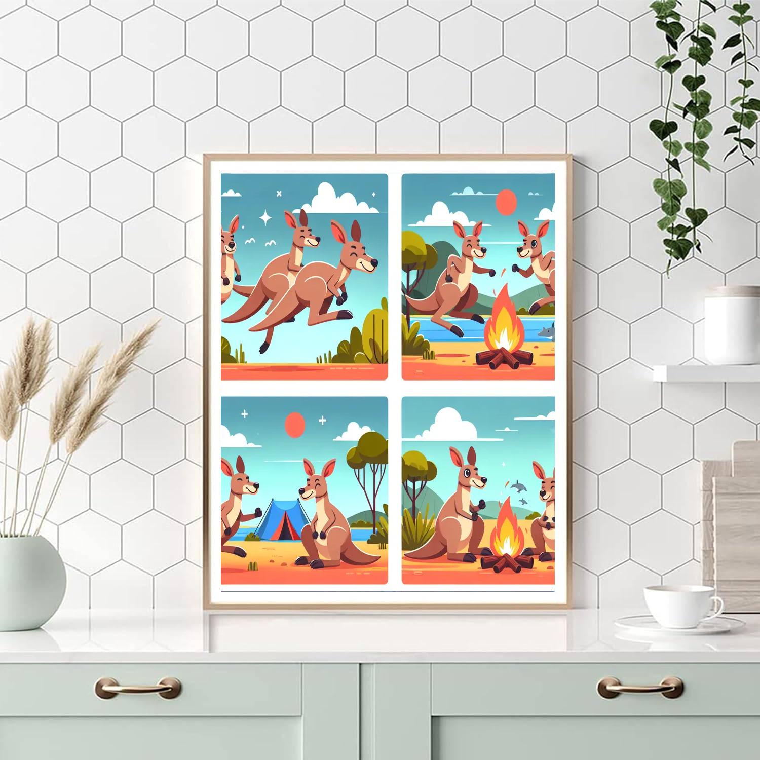 Kooky Kangaroo Kamp Painting Number Kit