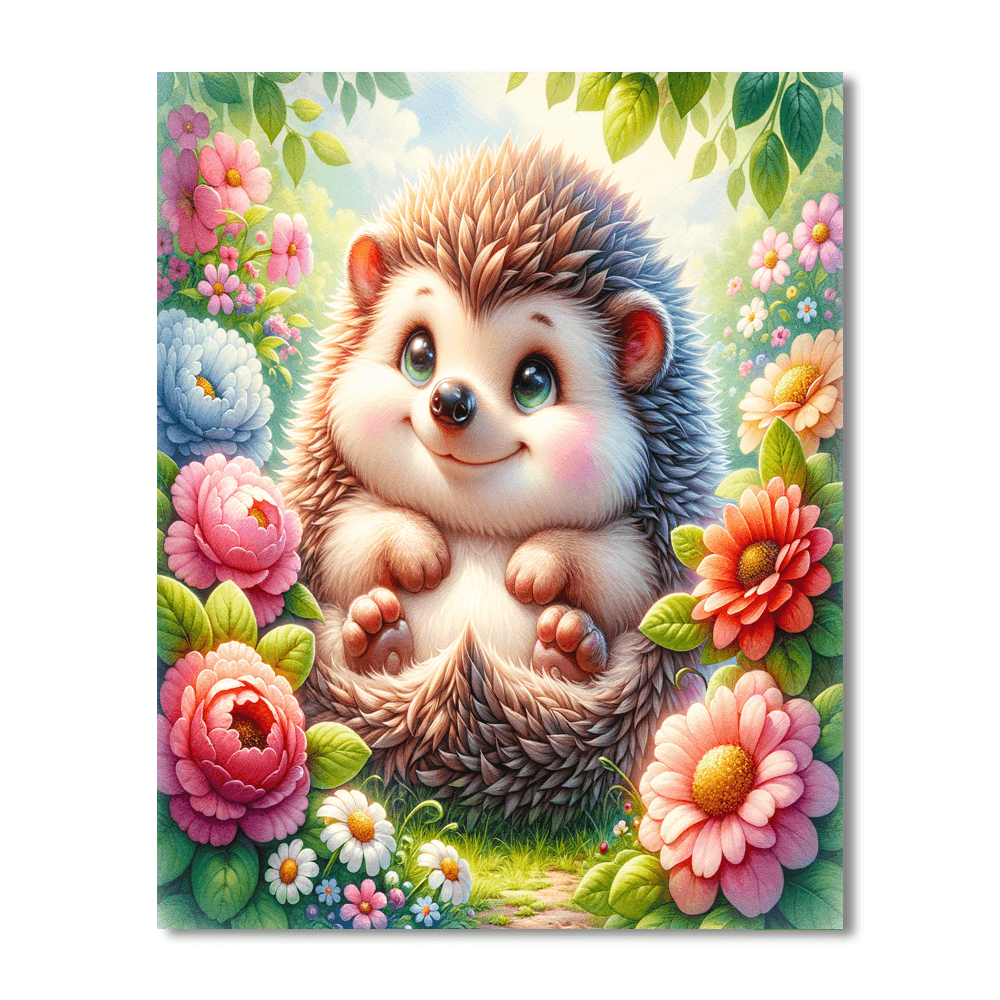 Charming Hedgehog - DIY Painting By Numbers Kit