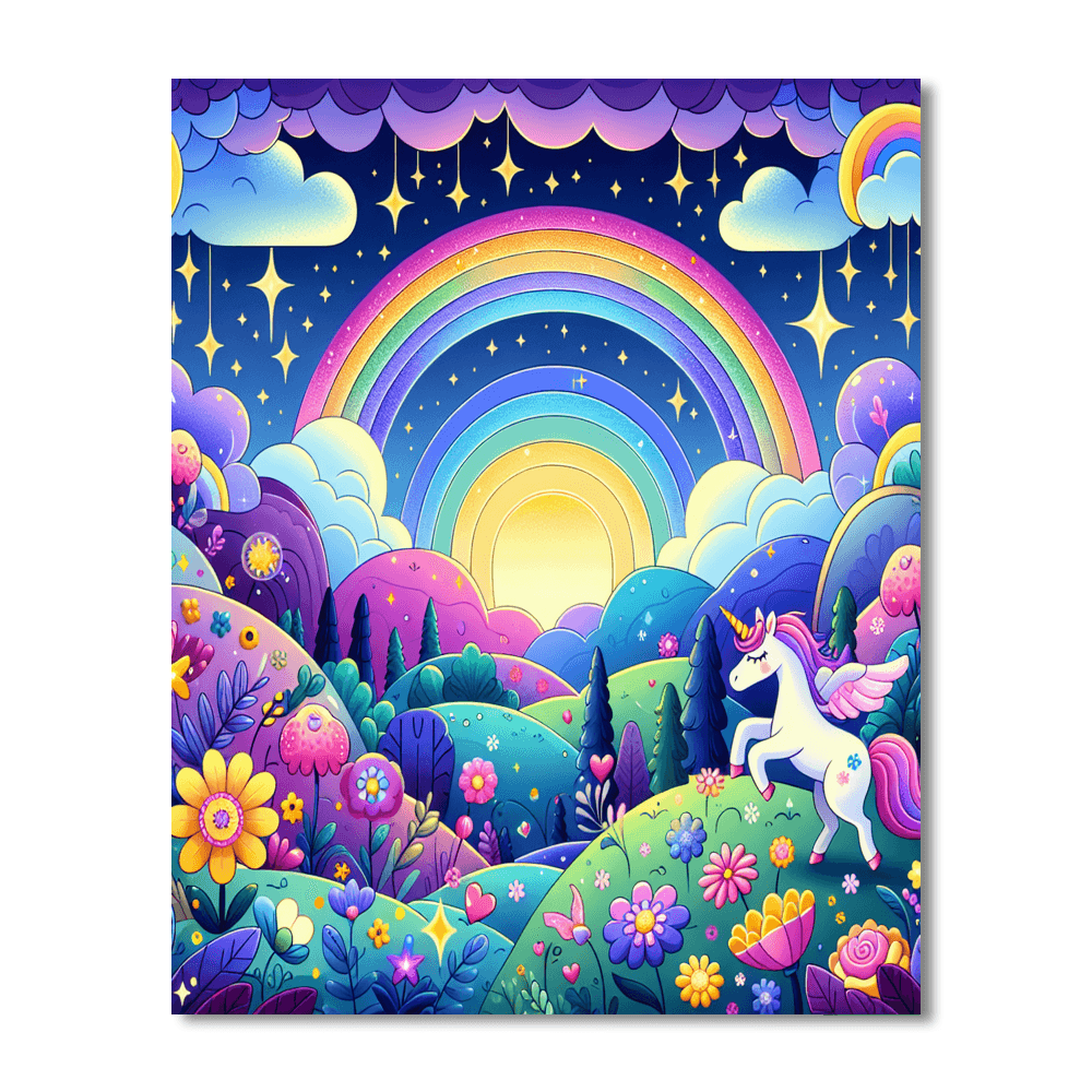 Unicorn Fantasy Realm Paint By Color