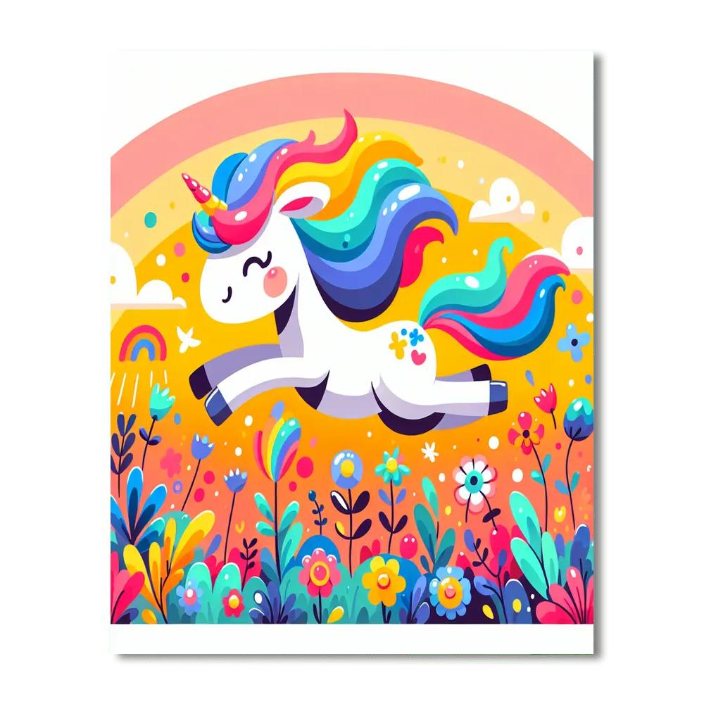 Unicorn's Dreamy Meadow Numbered Painting Kits