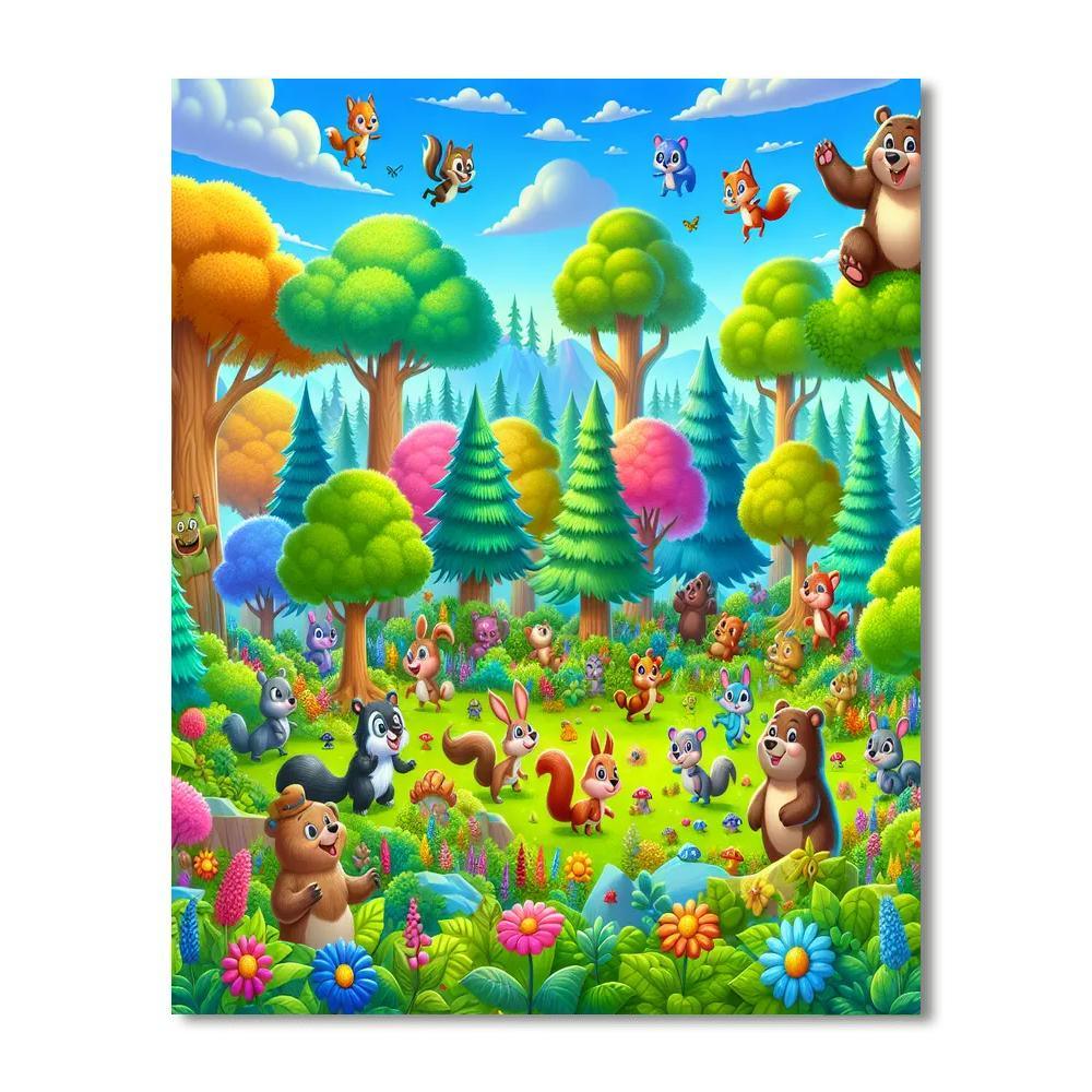 Forest Friends Adventure For Kids Numbered Painting Kits