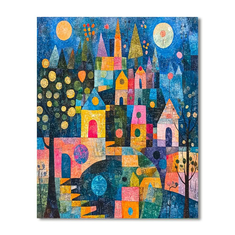 Paul Klee Inspired Melody Of Colorful Daydreams  Number Painting