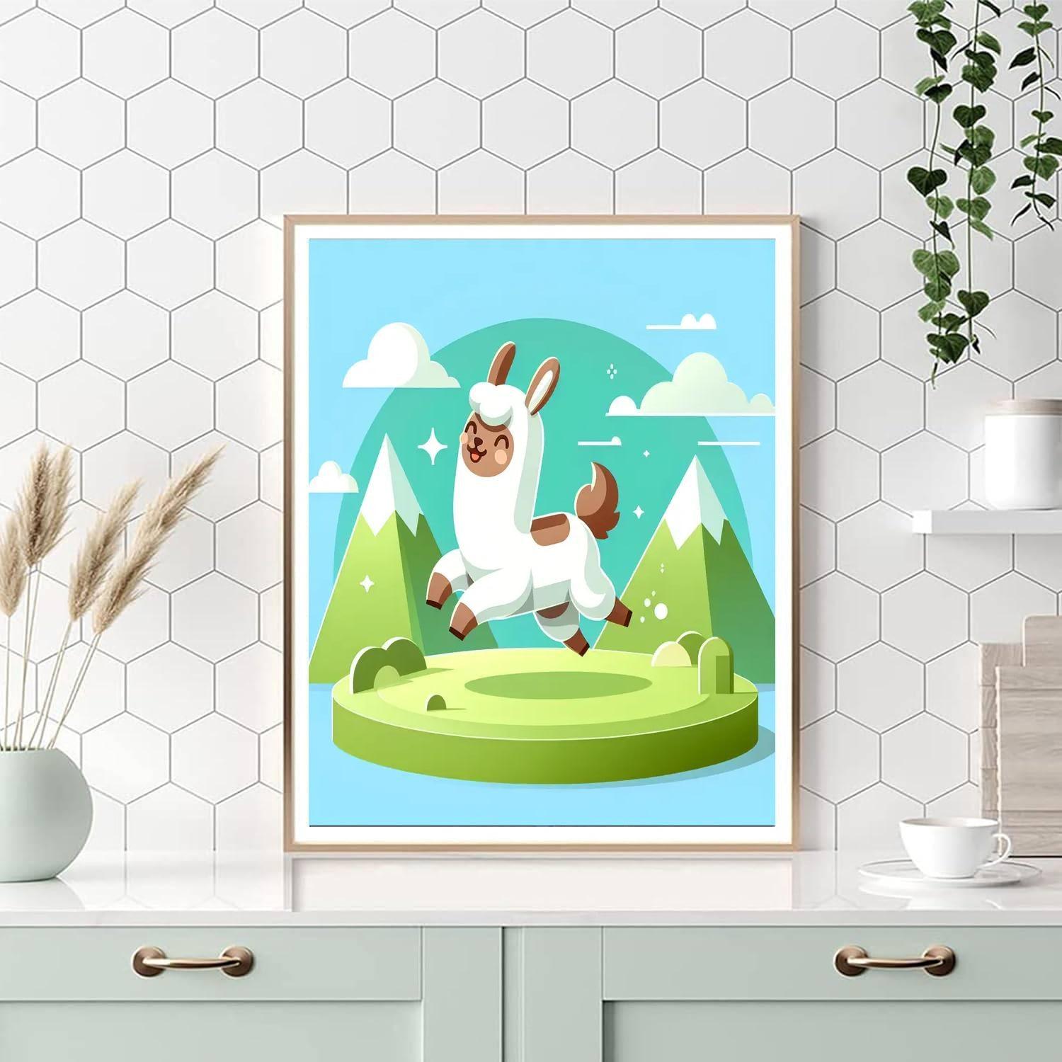 Playful Little Llama Paint By Numbers Kits
