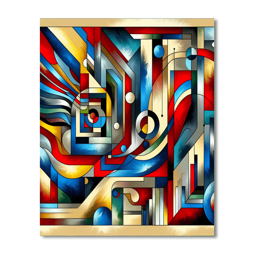 Bold Abstract Patterns Painting By Numbers Kit