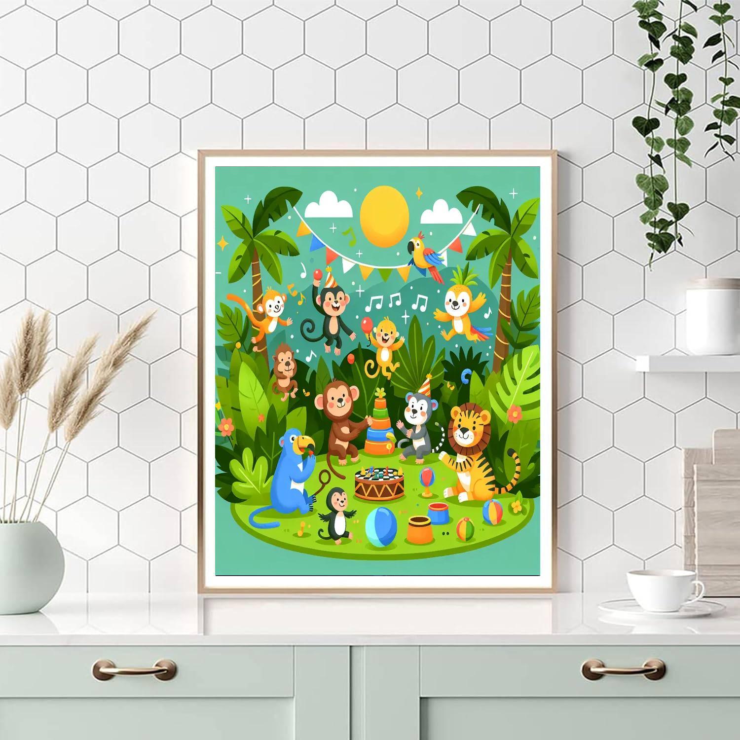 Joyful Jungle Party Paint By Number