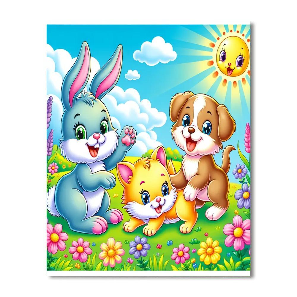 Cuddly Critters Playtime Painting By Numbers Kit