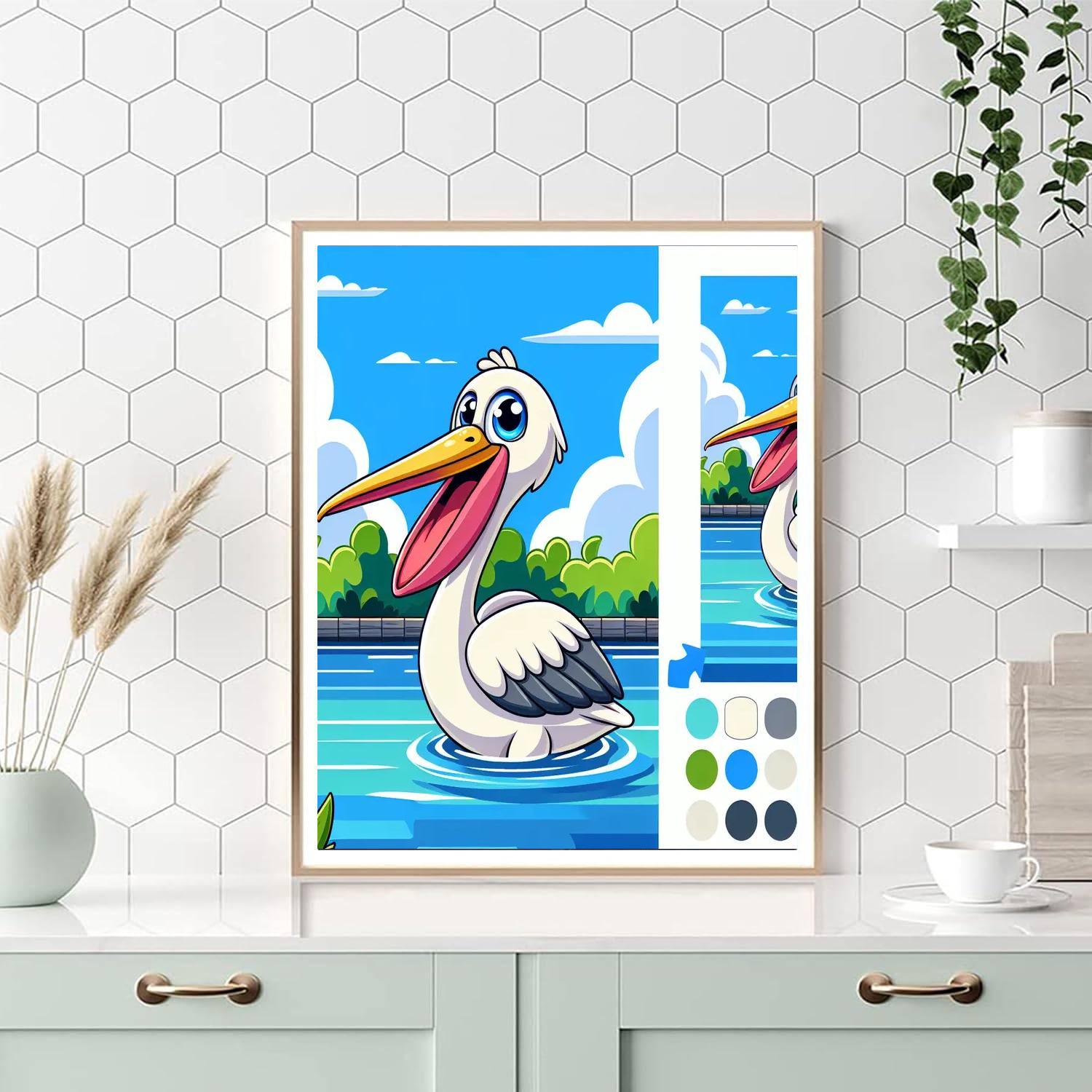 Playful Pelican DIY Paint By Numbers