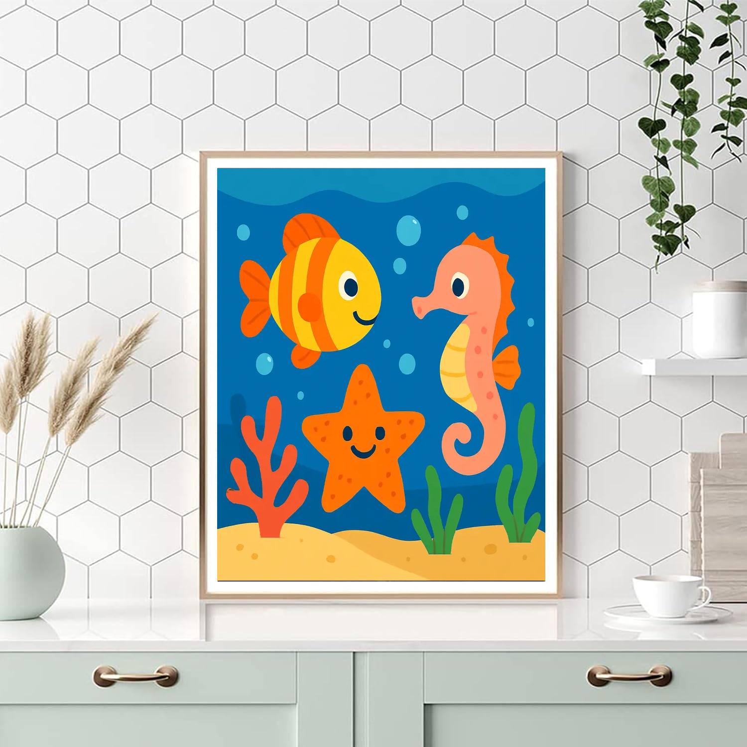 Underwater Ocean Wonders Painting By Numbers Kit