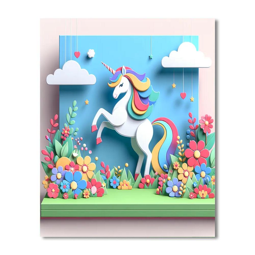 Mystical Unicorn Dreamland Painting By Numbers Kit