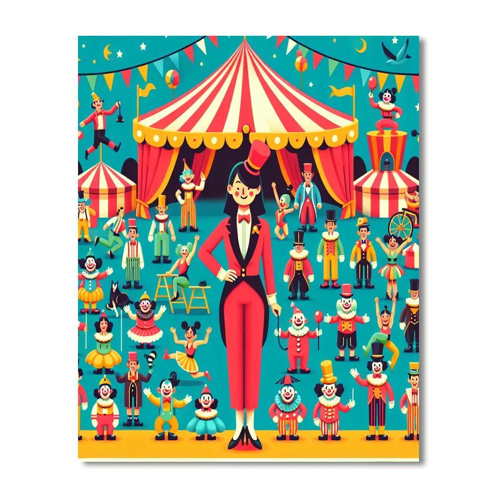 Musical Circus Extravaganza Paint By Color