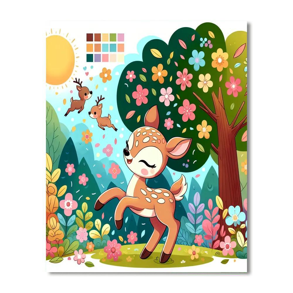 Fantasy Fawn Painting Number Kit