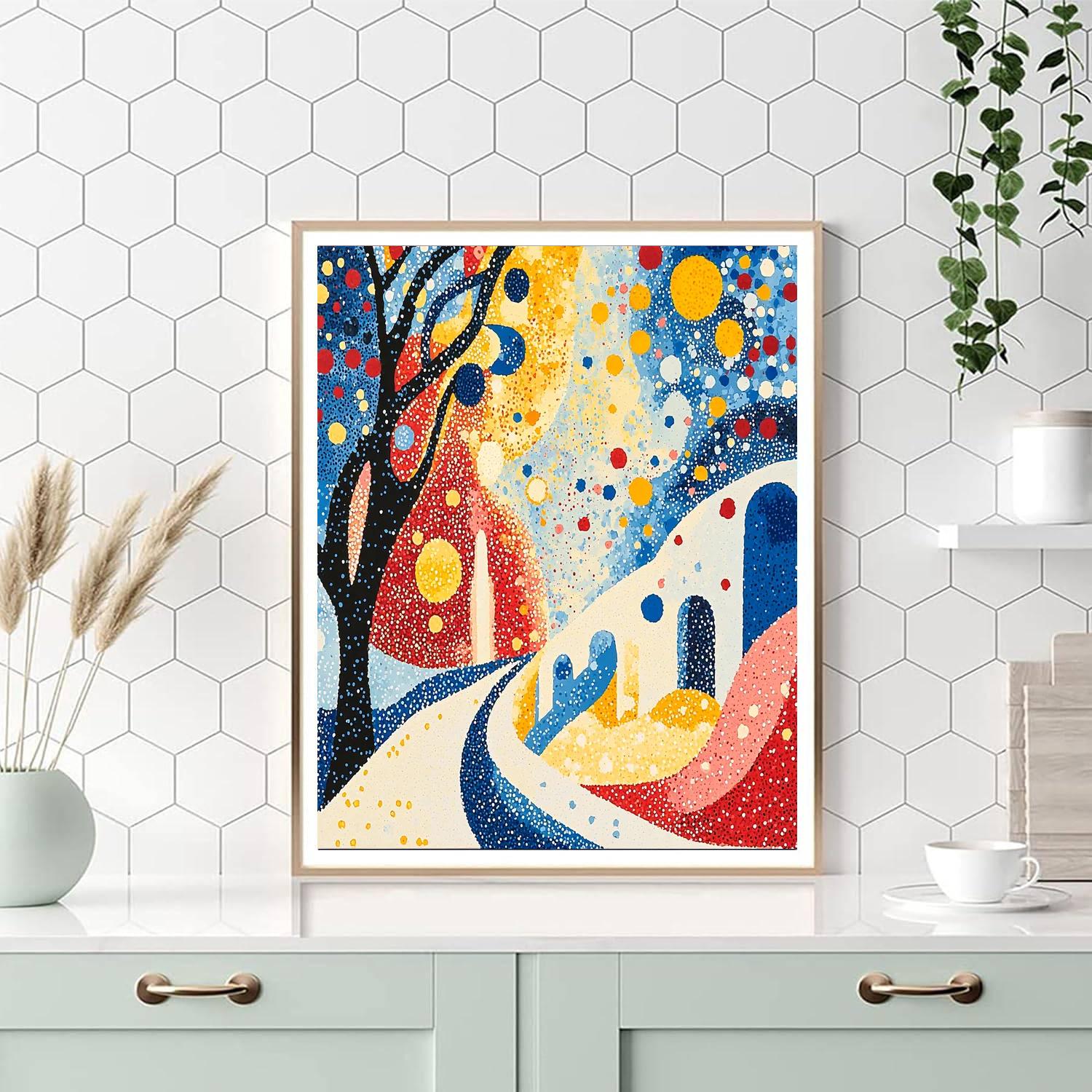 Georges Seurat Inspired Abstract Bliss  Painting Number Kit