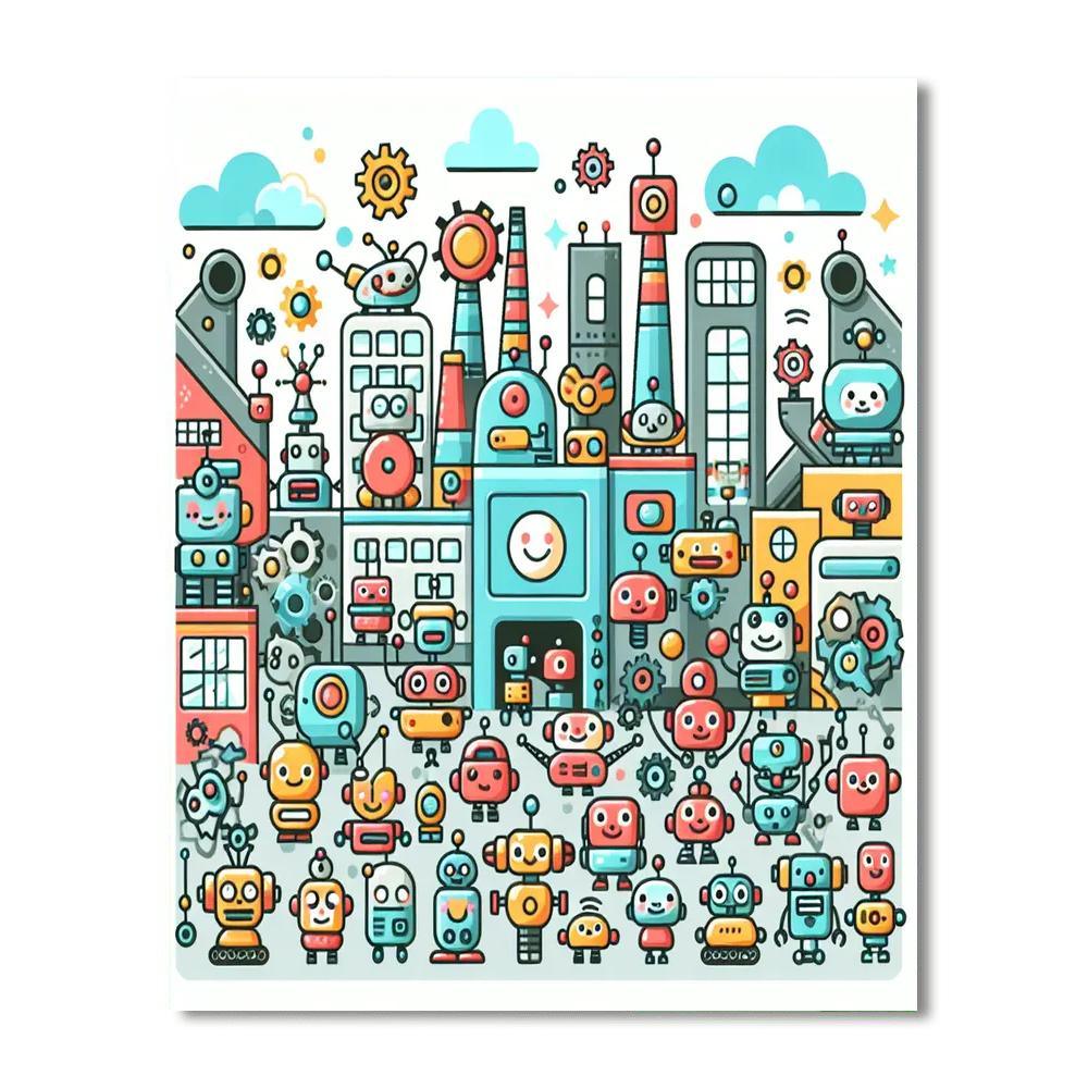 Fantastic Robot Factory Paint By Numbers Kits