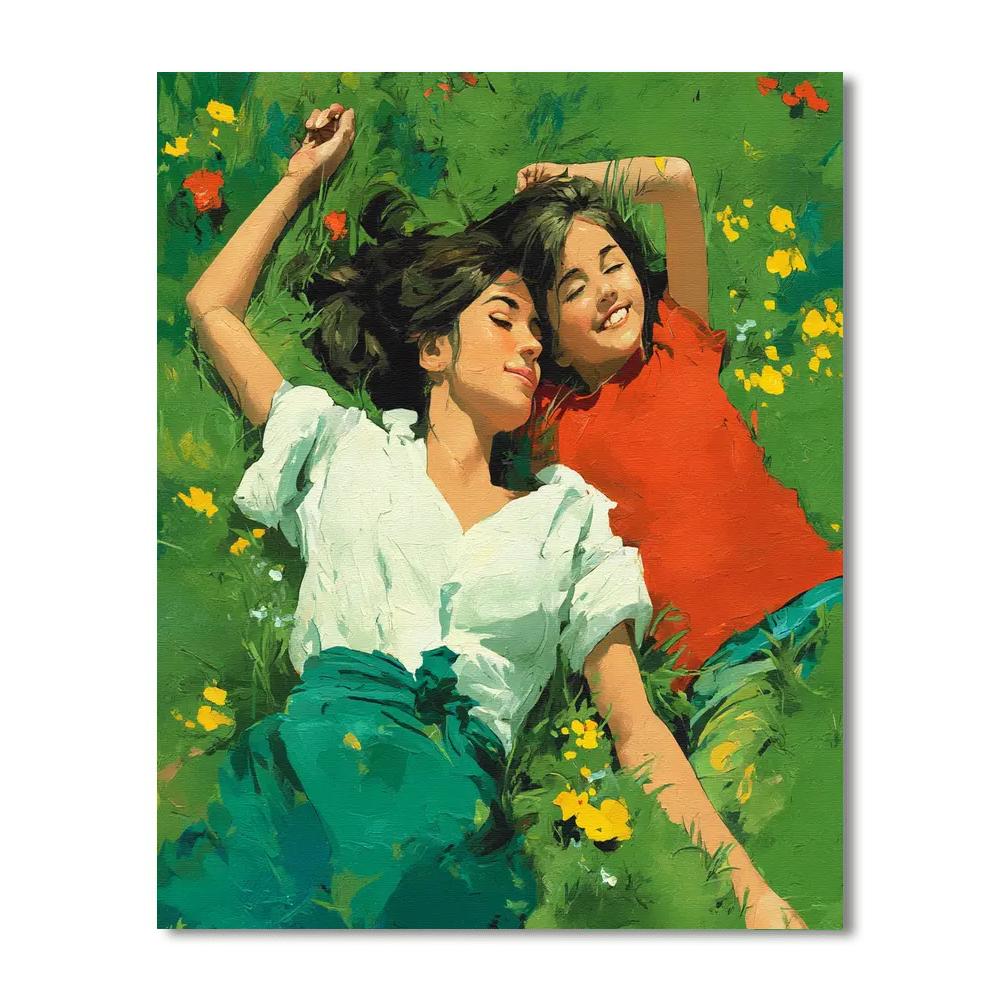 Mother And Child In A Field Of Dreams Paint By Number