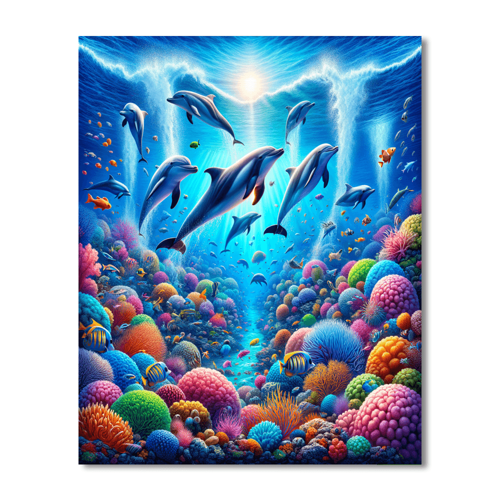 Adventurous Dolphins Paint By Numbers Kits