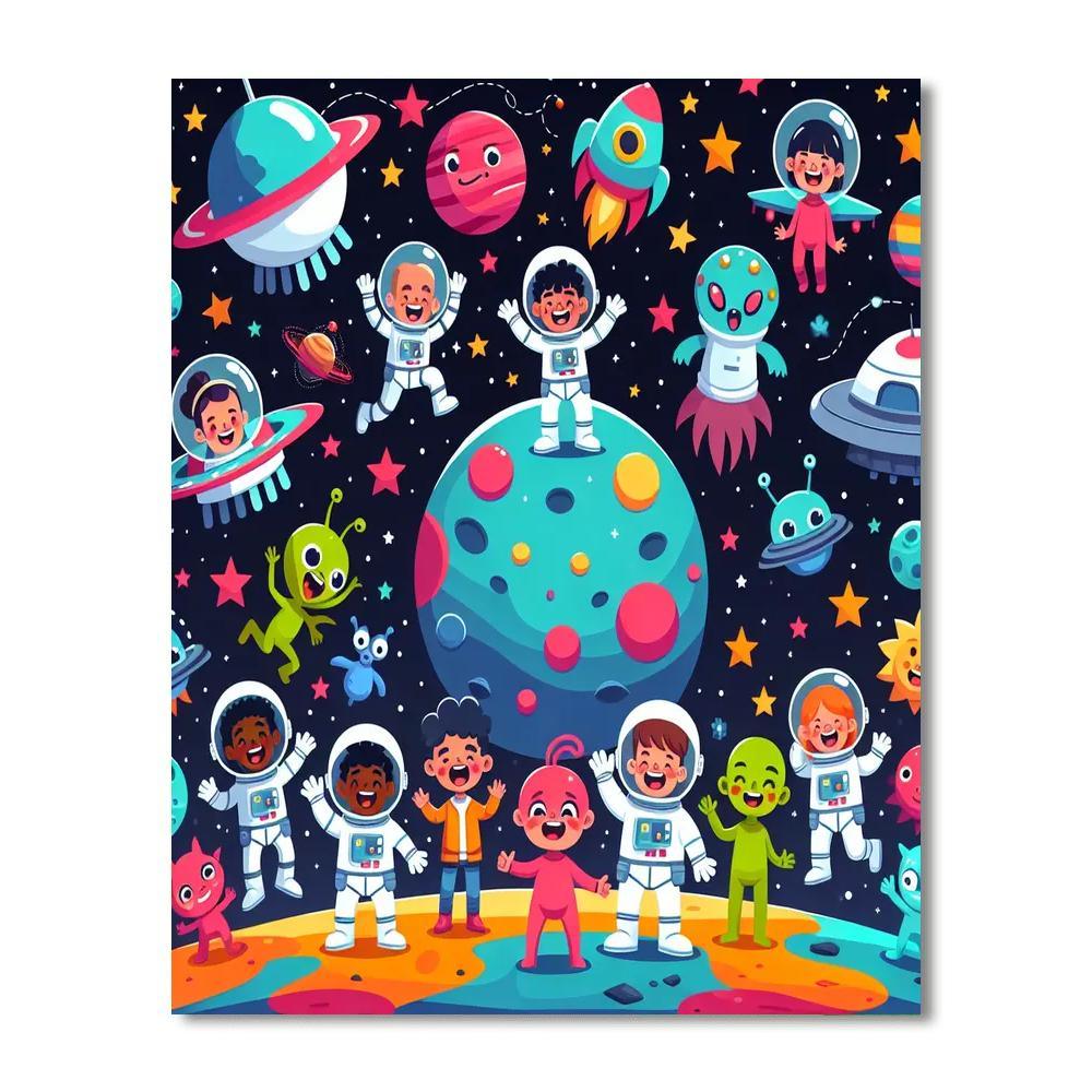 Adventures With Space Explorers Paint By Color