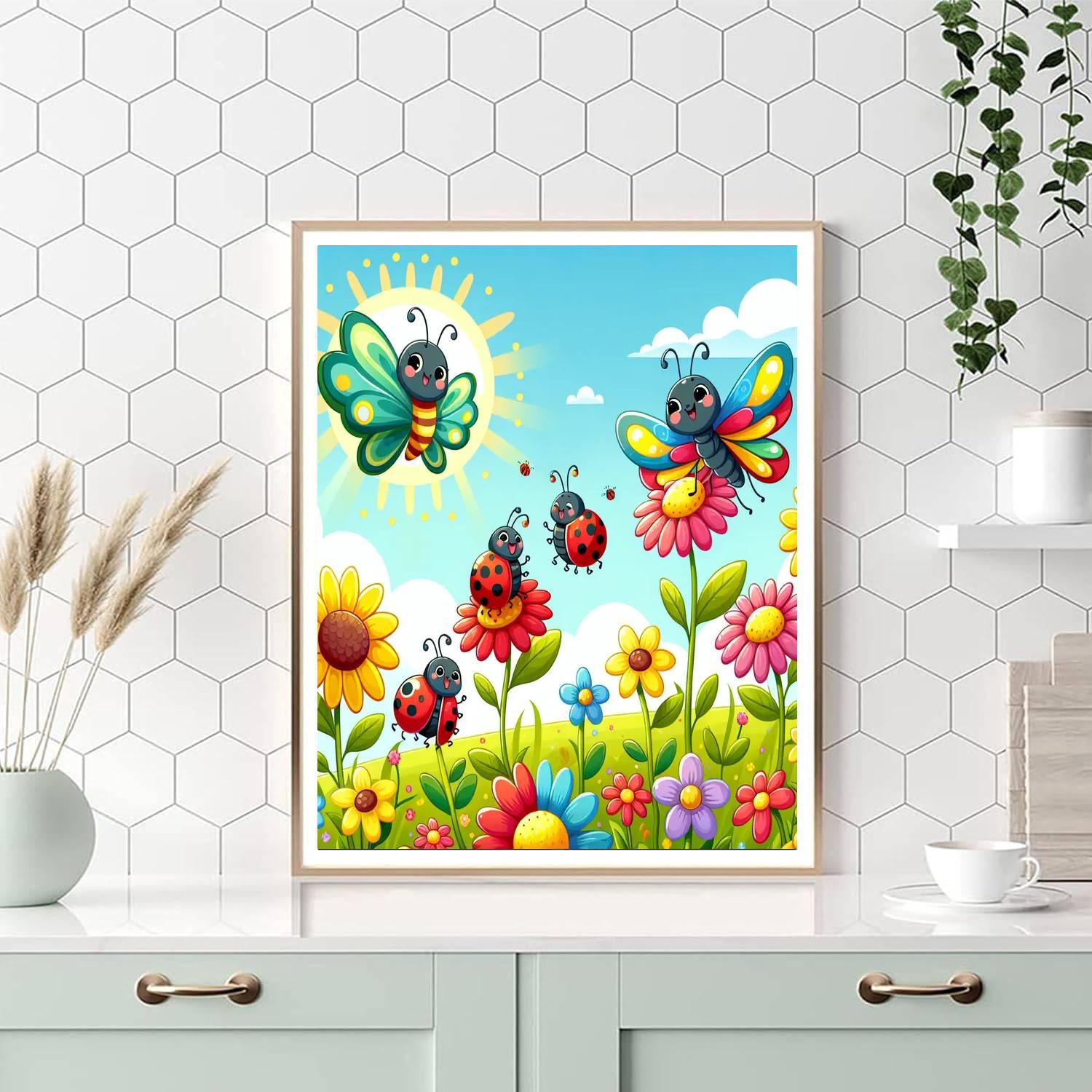 Garden Of Insects Paint By Number