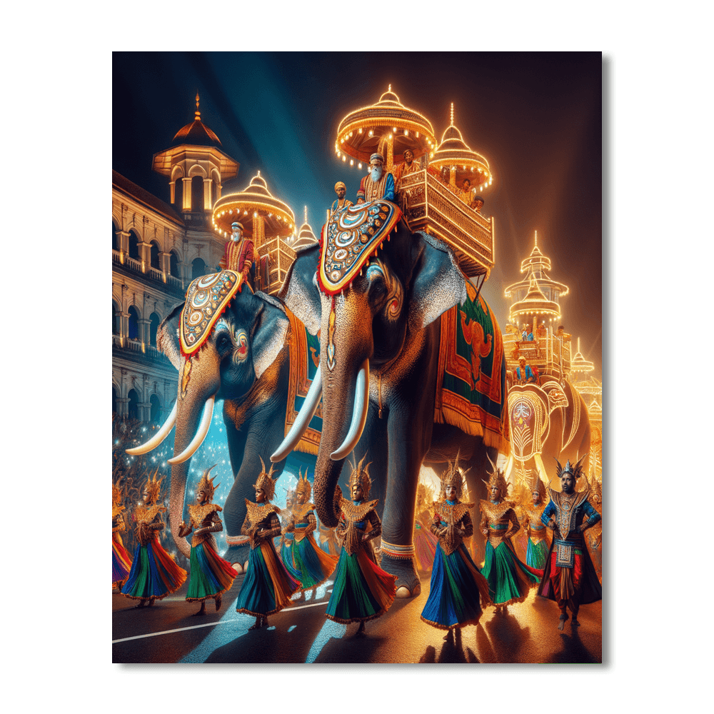 Kandy Esala Perahera DIY Paint By Numbers