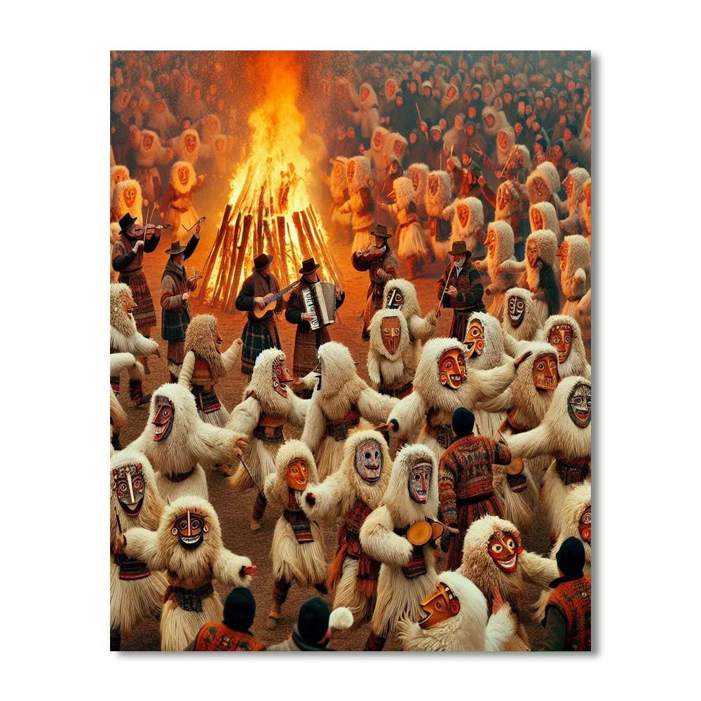 Busójárás Festival - Hungary Painting By Numbers Kit