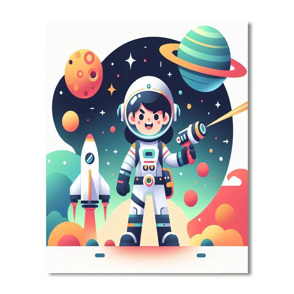 Space Ranger Adventure DIY Paint By Numbers