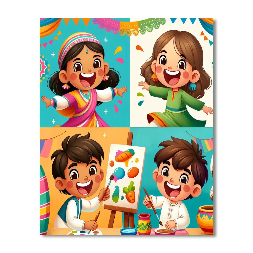 Colorful Celebration Of Diversity Number Painting