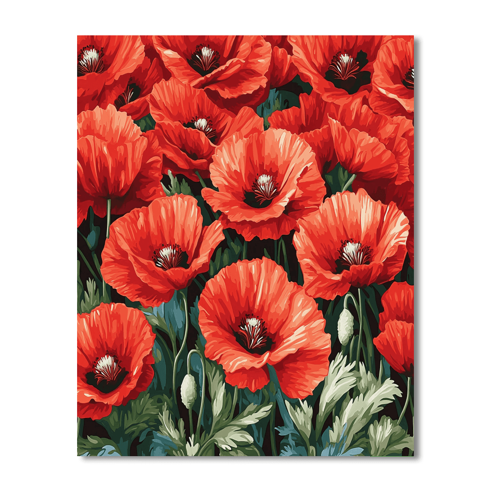 Georgia O'Keeffe Inspired Playful Poppies  Paint By Numbers Kits