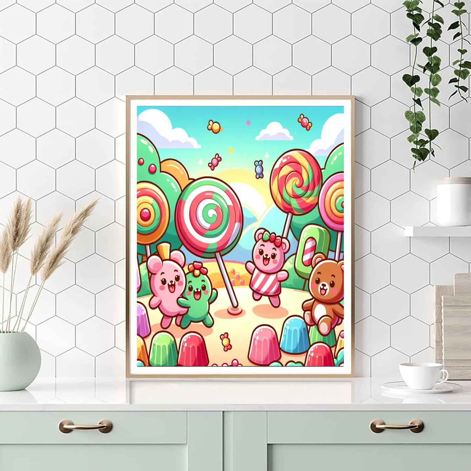 Fun In Candyland Paint By Numbers Art