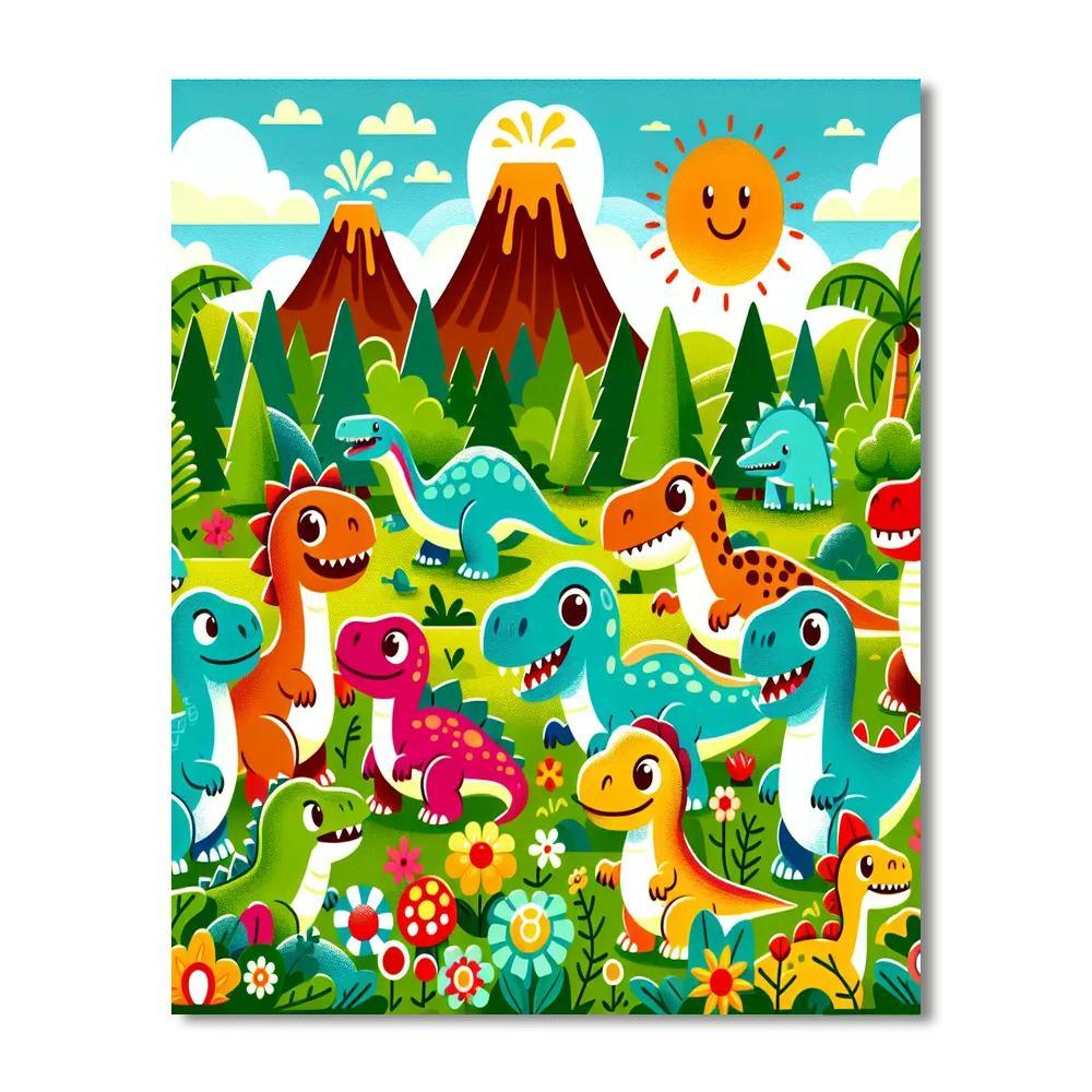 Dino Park Adventure Paint By Color