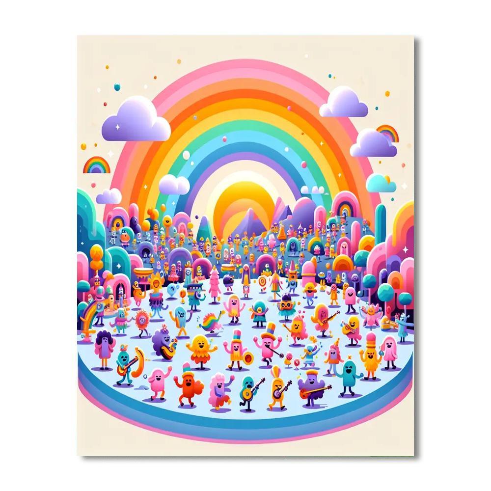 Rainbow Kingdom Celebration Paint By Number
