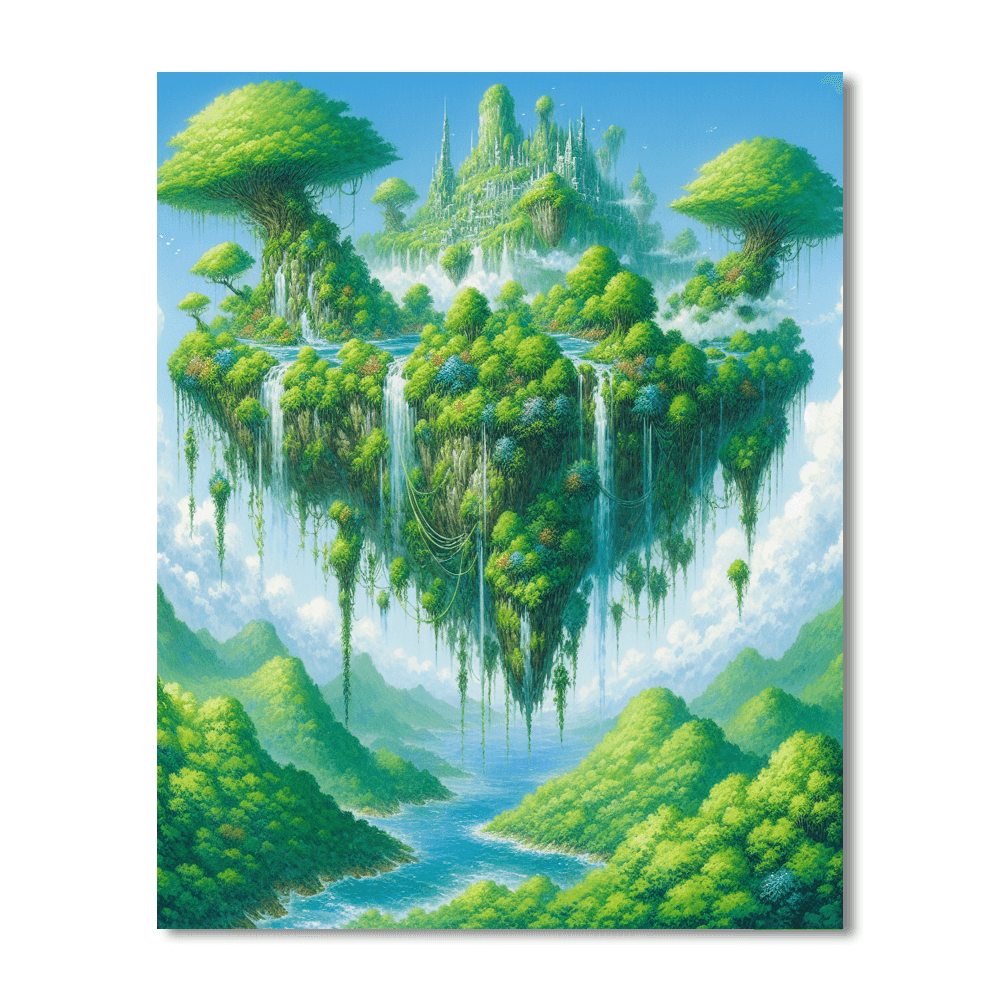 Floating Fantasy Island Number Painting
