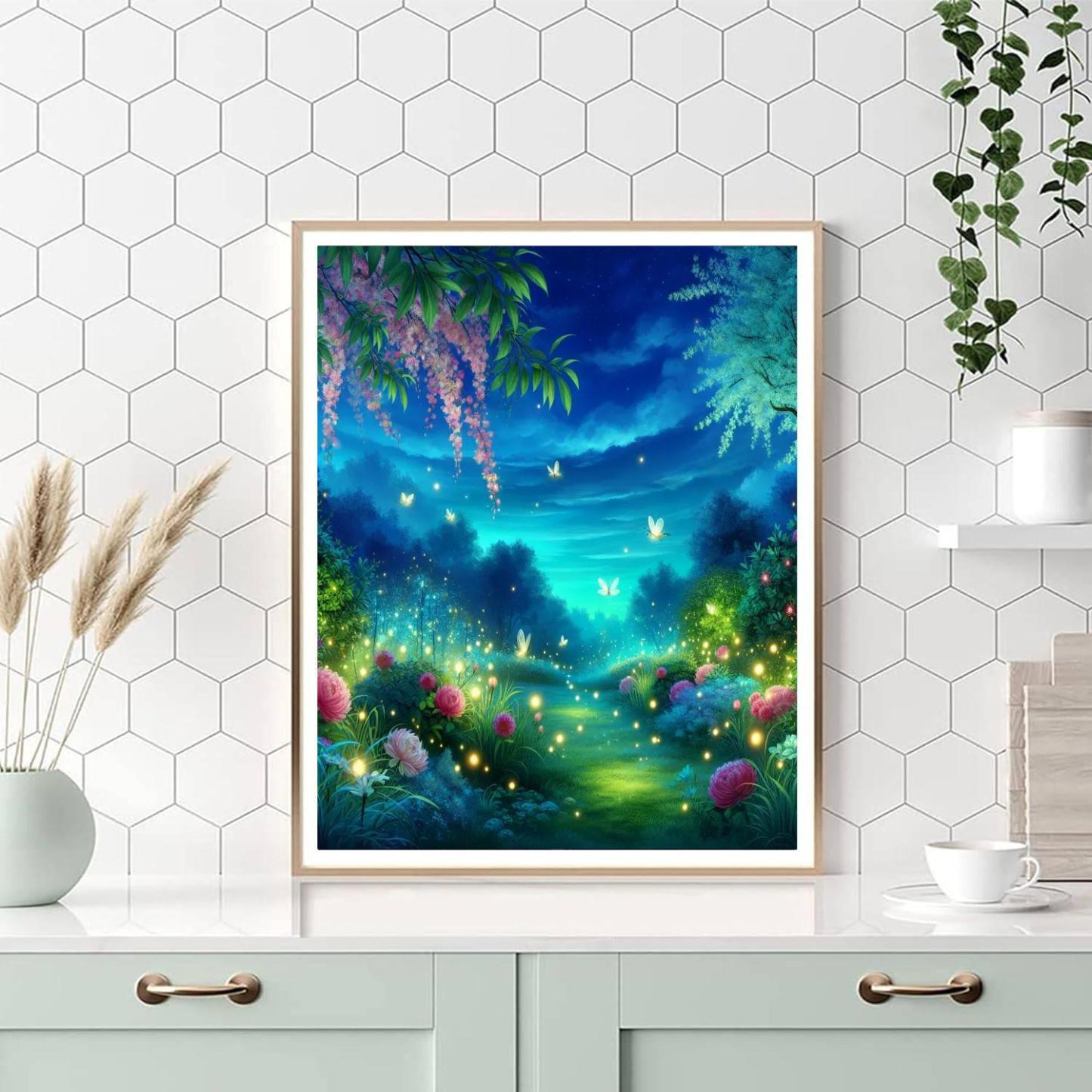 Glowing Firefly Garden Numbered Painting Kits