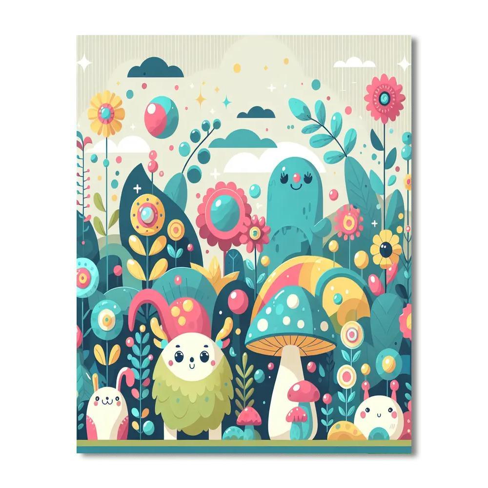 Magical Garden Gathering Paint By Numbers Art