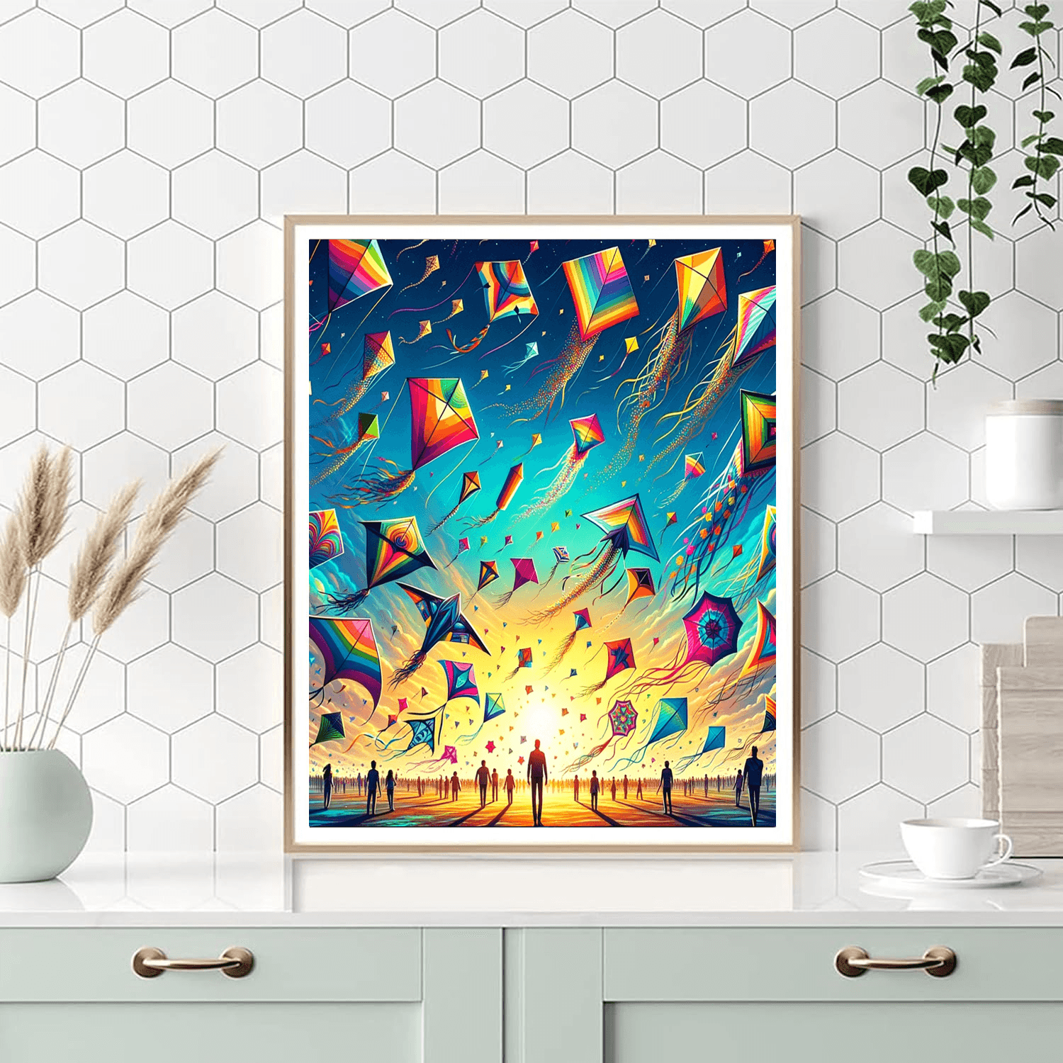 Joyful Kite Festival DIY Paint By Numbers