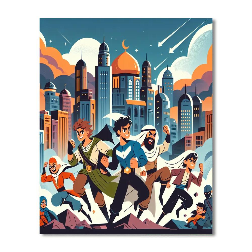 Epic Superhero Stories Painting Number Kit