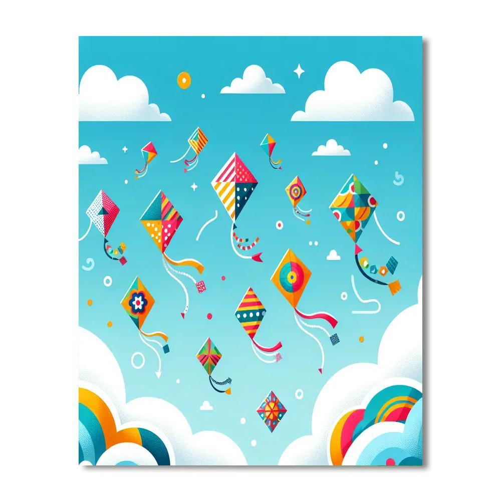 Creative Kites Paint By Numbers Art