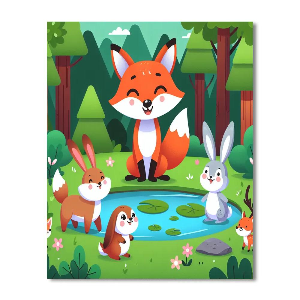 The Forest Friends Painting Number Kit