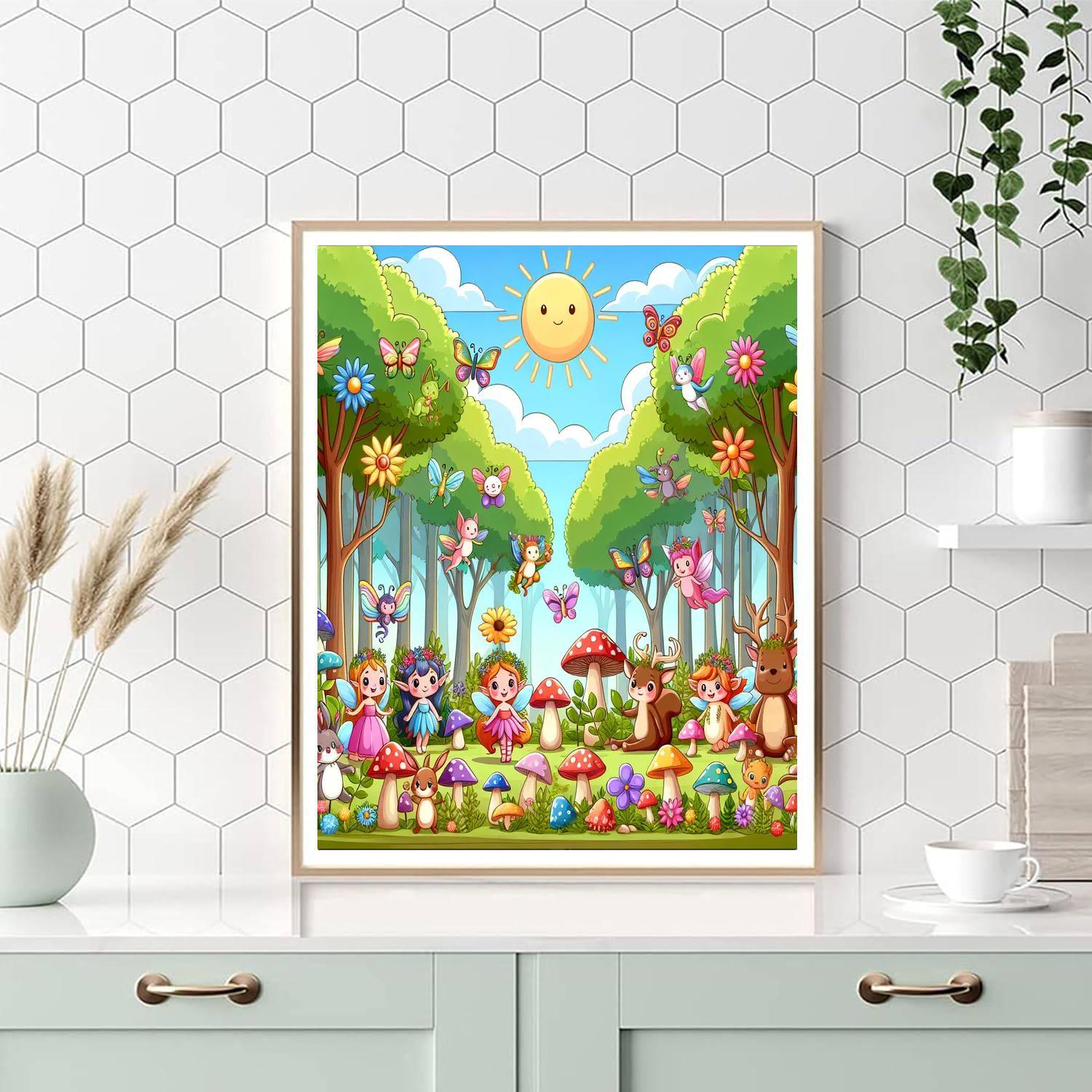 Friendly Fantasy Forest Number Painting