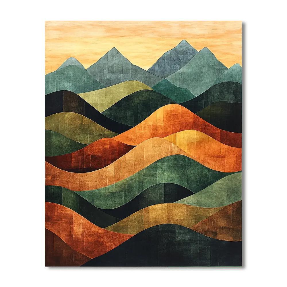 Paul Cézanne Inspired Mystic Mountain Echoes  Paint By Color