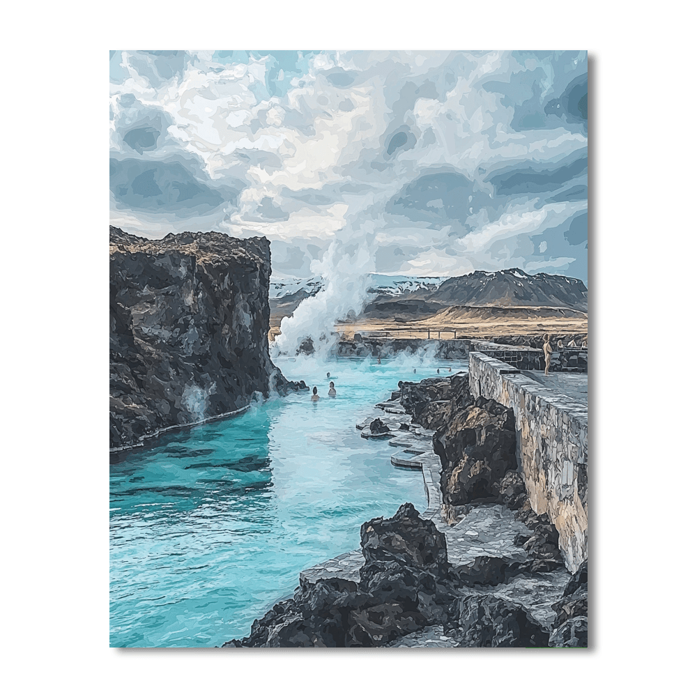 Myvatn Nature Baths - Northern Iceland Paint By Numbers Kits