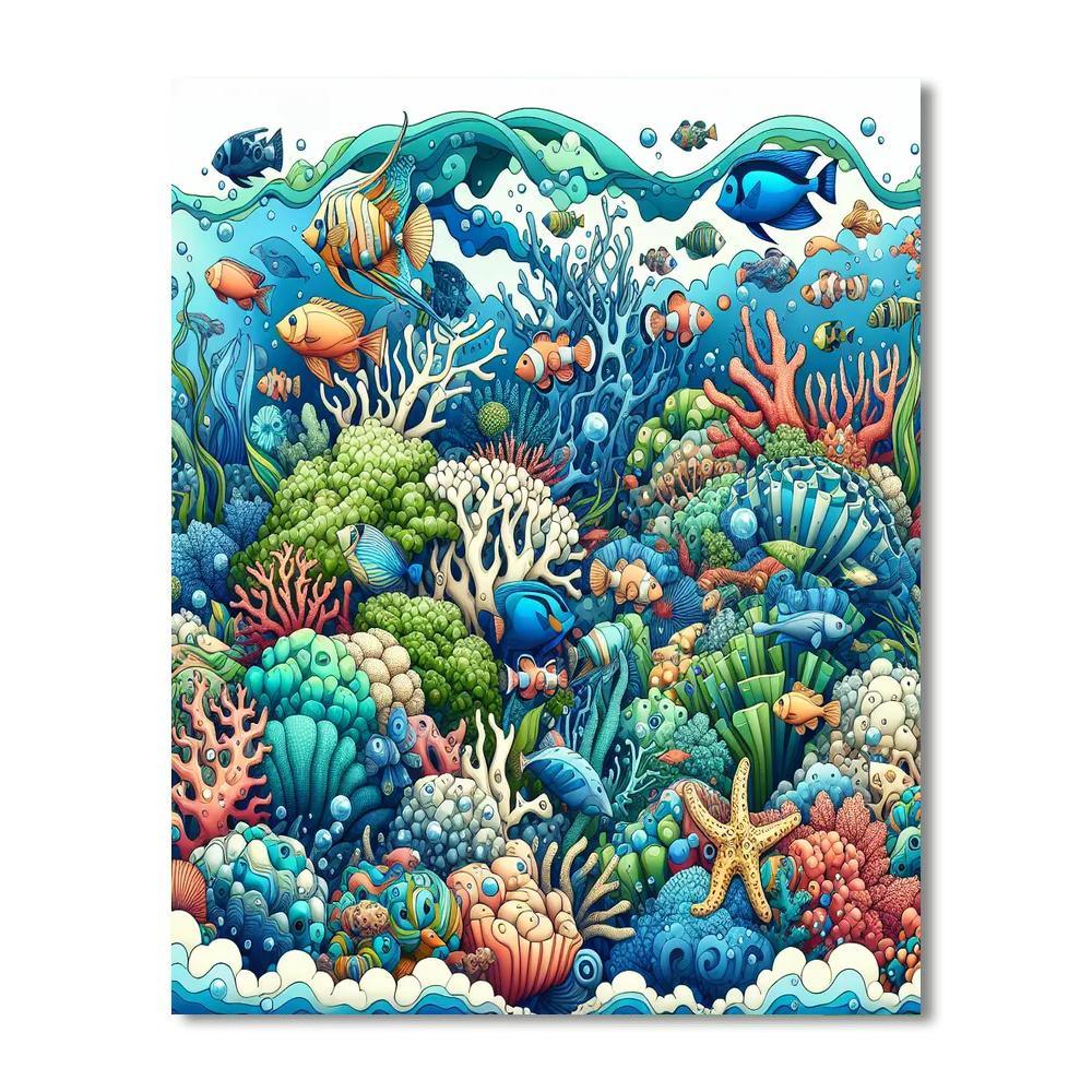 Aqua Marine Fantasy Paint By Color