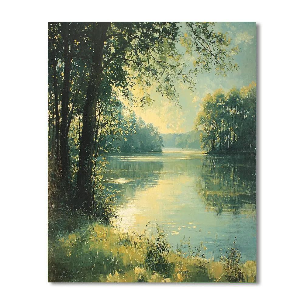 Jean-Baptiste-Camille Corot Inspired Water's Edge  Painting By Numbers Kit