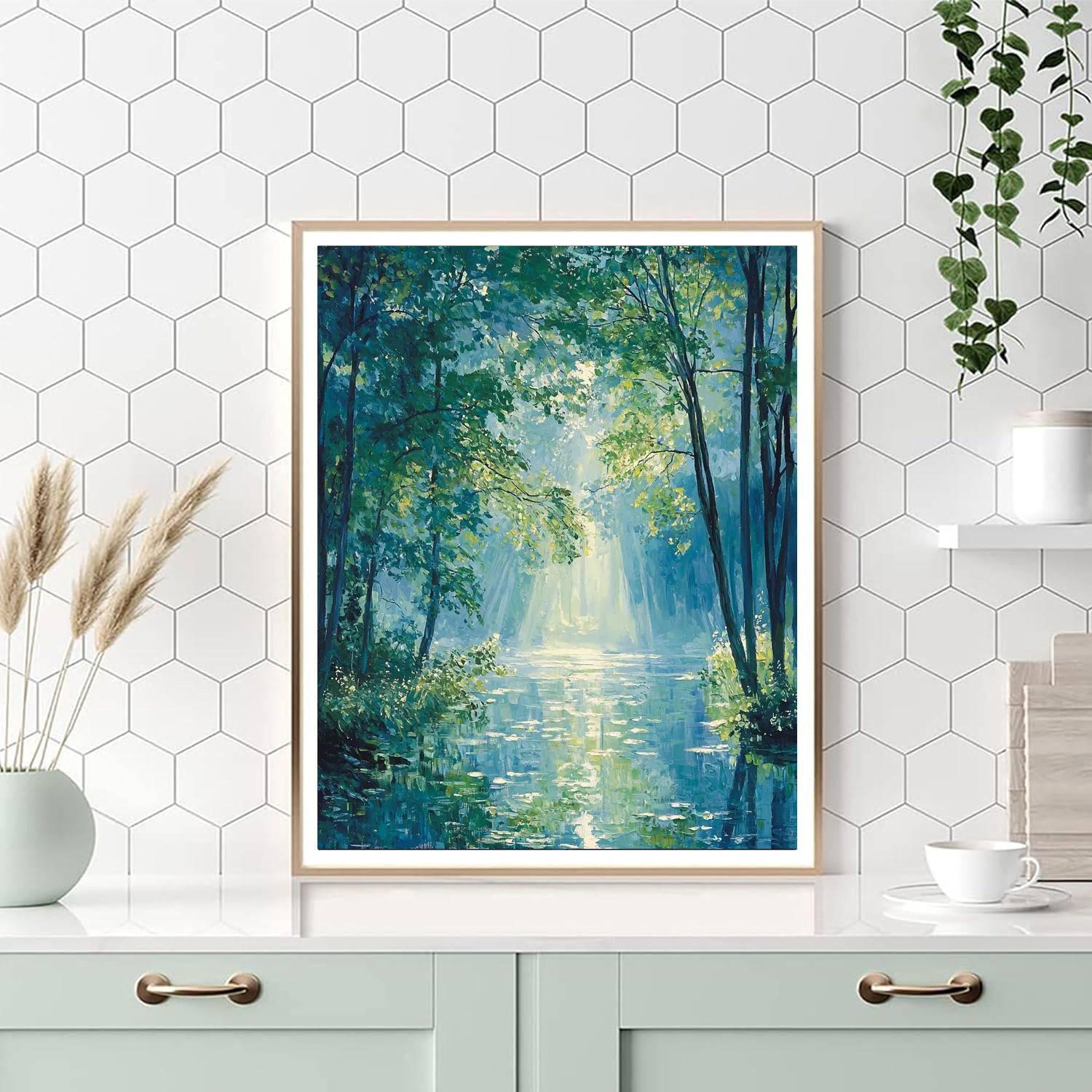 Claude Monet Inspired Enchanted Woodland Dreams  Paint By Numbers Kits