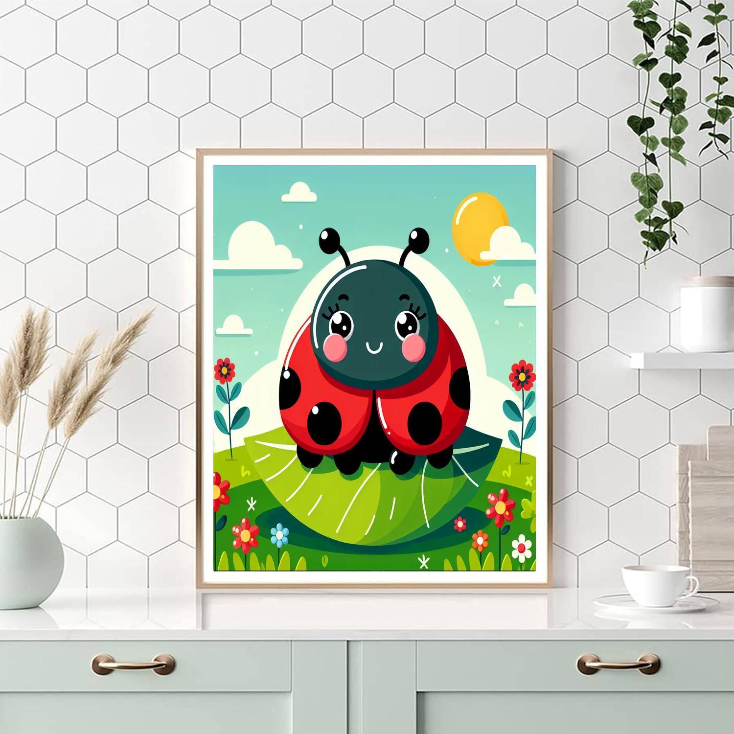 Sunny Ladybug Paint By Color