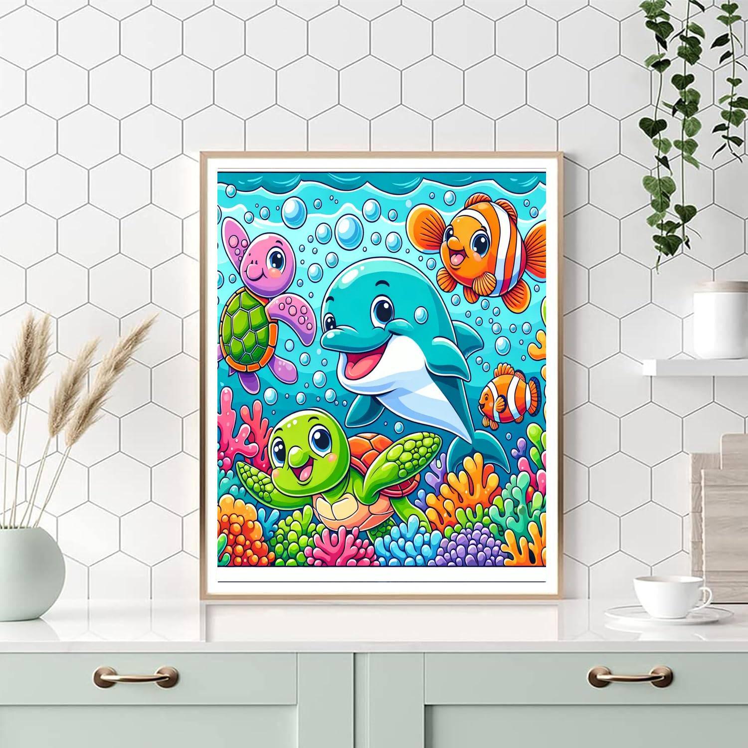 Cheerful Ocean Friends Paint By Numbers Kits