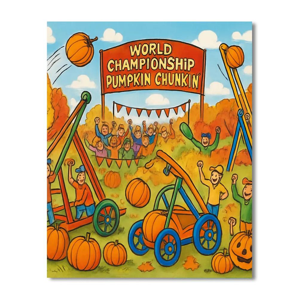 The World Championship Pumpkin Chunkin’ Painting By Numbers Kit