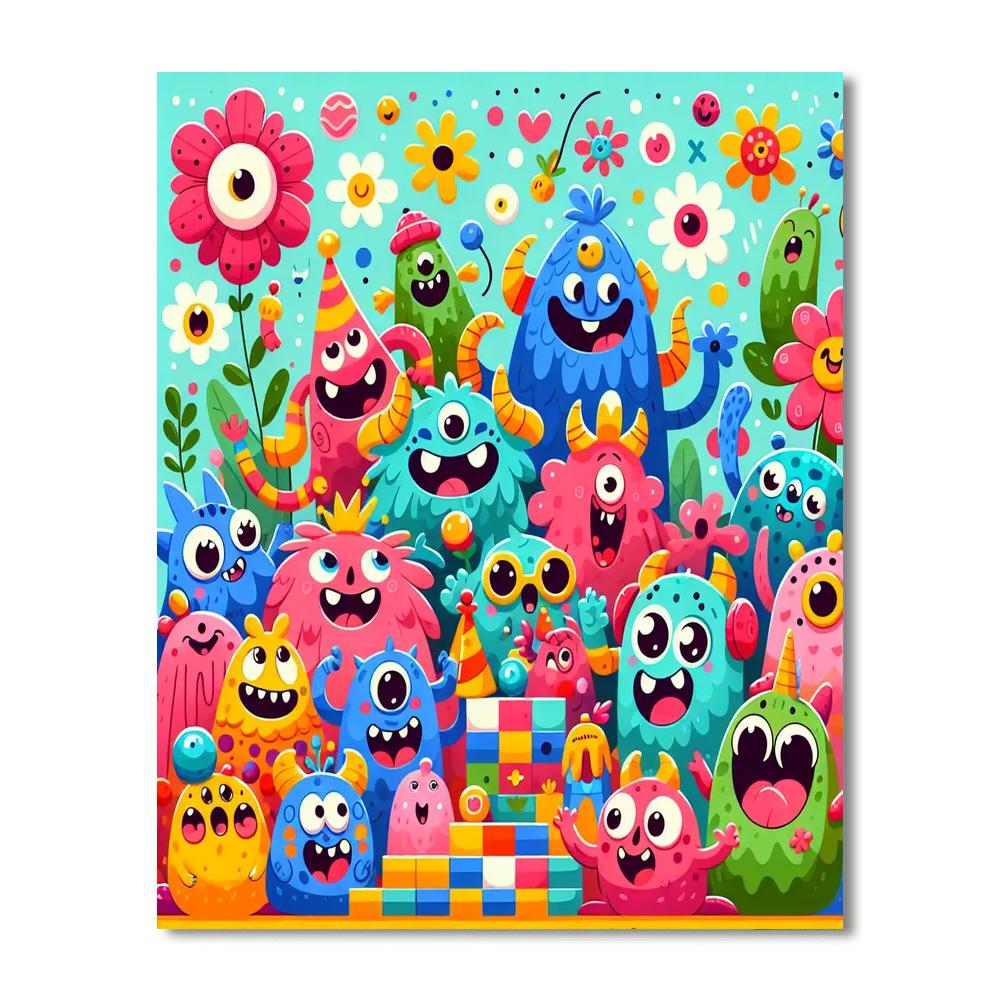 The Friendly Monster Adventure DIY Paint By Numbers