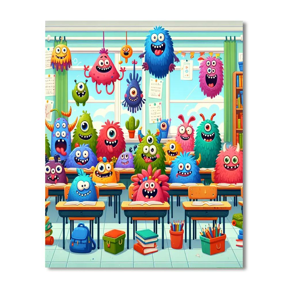 Wacky Monster Classroom DIY Paint By Numbers